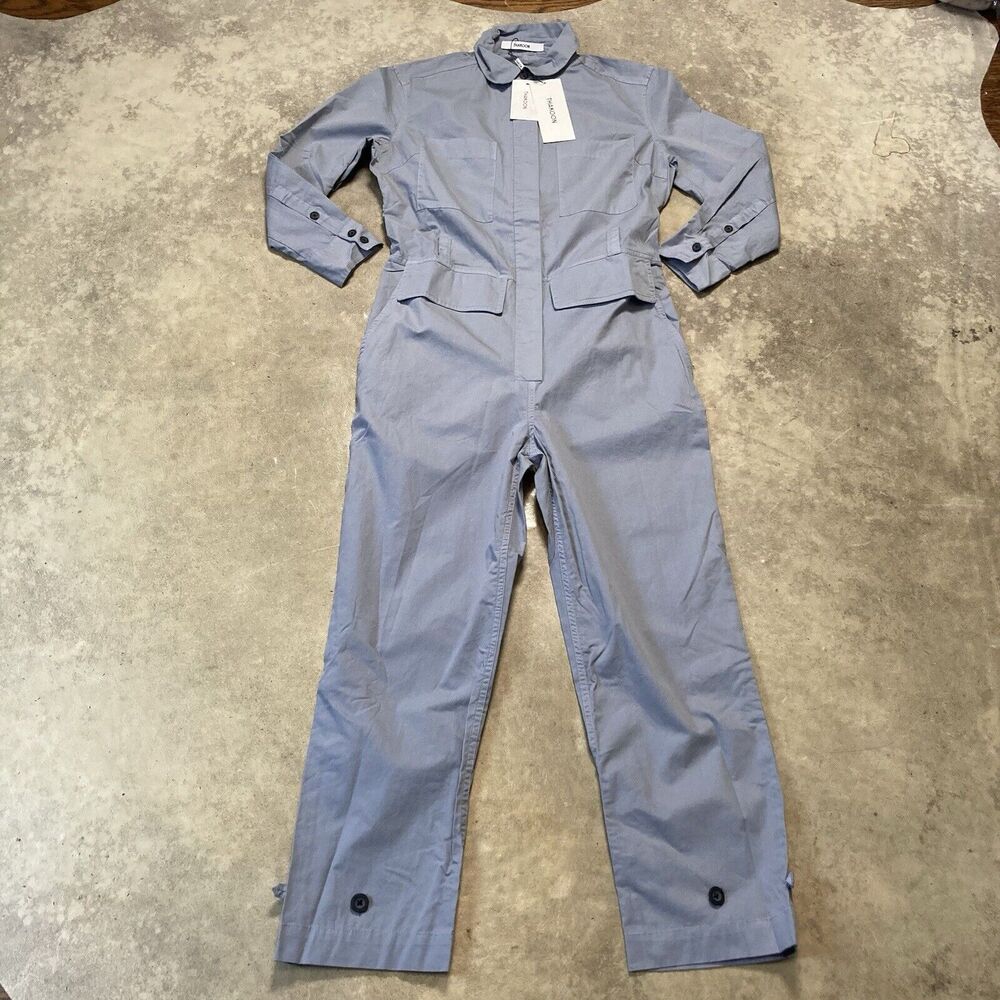 Thakoon Utility Jumpsuit Womens XS FD Faded Blue Cotton Casual Lightweight JM01